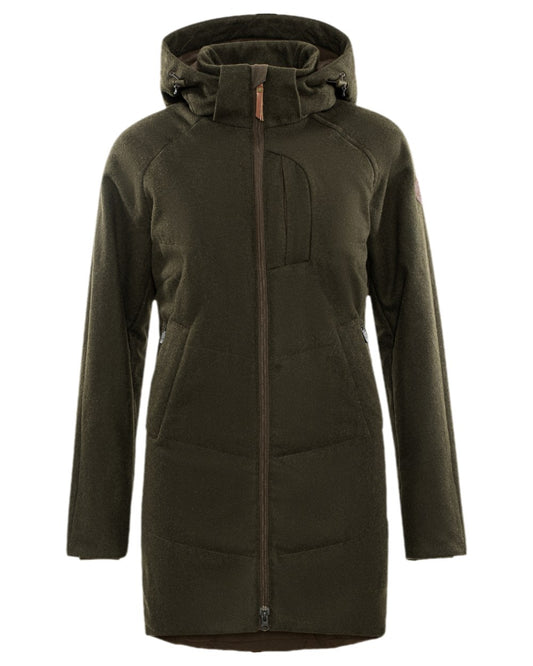Willow Green Coloured Harkila Womens Metso Winter Jacket on white background #colour_willow-green