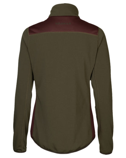 Willow Green Coloured Harkila Womens Oda Fleece Jacket on white background #colour_willow-green