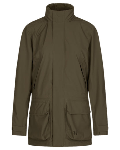 Willow Green Coloured Harkila Womens Orton Tech HWS Jacket on white background #colour_willow-green