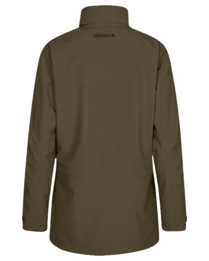 Willow Green Coloured Harkila Womens Orton Tech HWS Jacket on white background #colour_willow-green