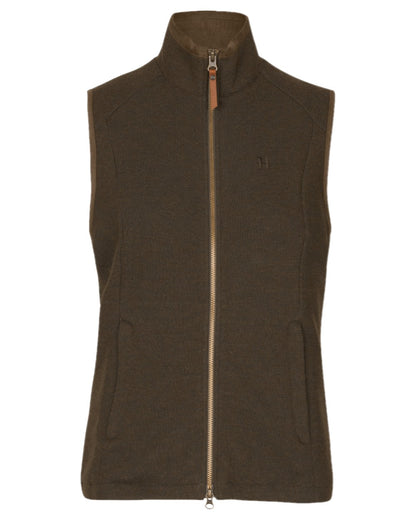 Forest Green Coloured Harkila Womens Sandhem Pro Waistcoat on white background #colour_forest-green