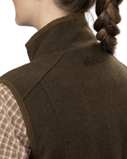 Forest Green Coloured Harkila Womens Sandhem Pro Waistcoat on white background #colour_forest-green