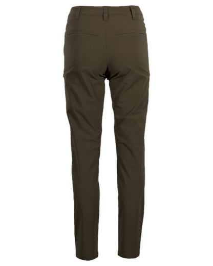 Willow Green Coloured Harkila Womens Trail Trousers on white background #colour_willow-green