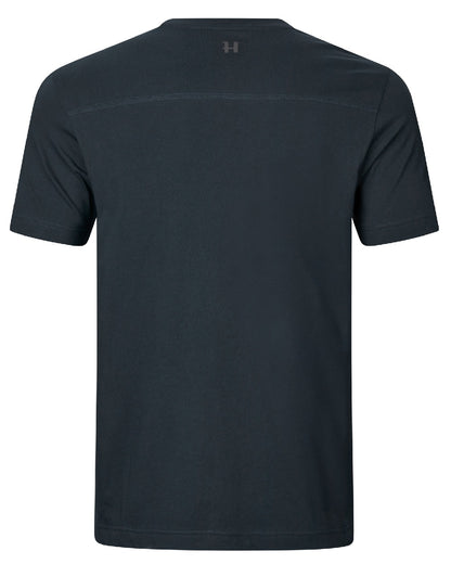Dark Navy Coloured Harkila logo Short Sleeve T-Shirt on white background #colour_dark-navy