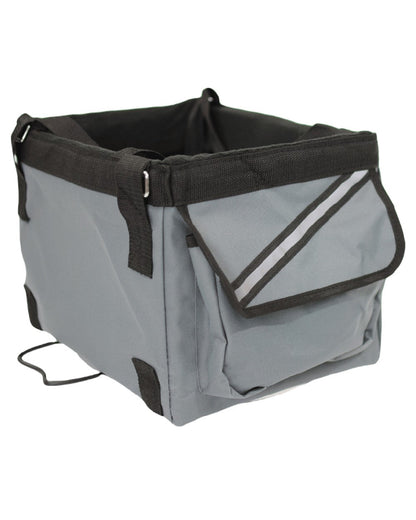 Grey coloured Henry Wag Pet Panier Bike Seat on white background #colour_grey