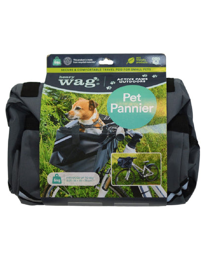 Grey coloured Henry Wag Pet Panier Bike Seat on white background #colour_grey