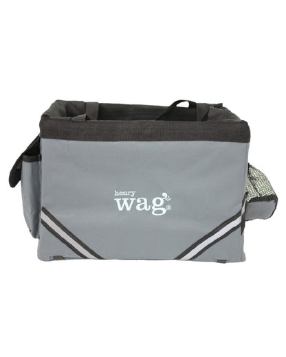 Grey coloured Henry Wag Pet Panier Bike Seat on white background #colour_grey