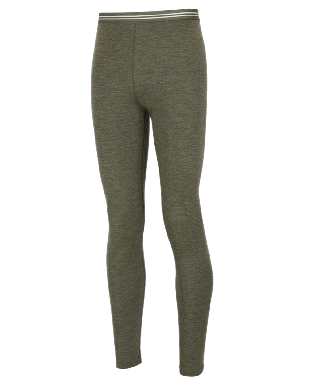 Green Coloured Hoggs of Fife 100% Merino Wool Long Pants on white background #colour_green