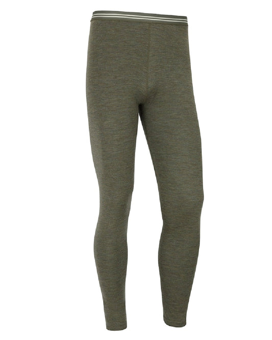 Green Coloured Hoggs of Fife 100% Merino Wool Long Pants on white background #colour_green