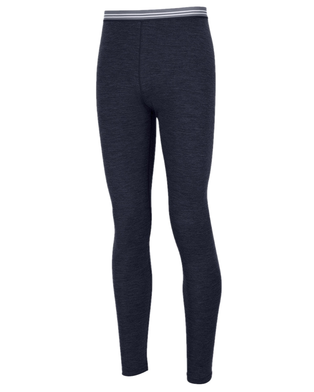 Navy Coloured Hoggs of Fife 100% Merino Wool Long Pants on white background #colour_navy