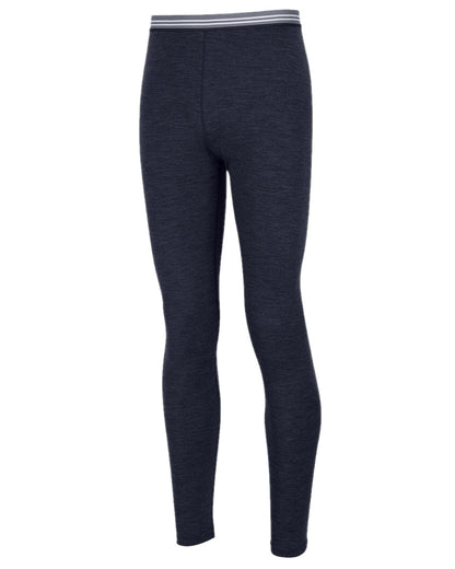 Navy Coloured Hoggs of Fife 100% Merino Wool Long Pants on white background #colour_navy