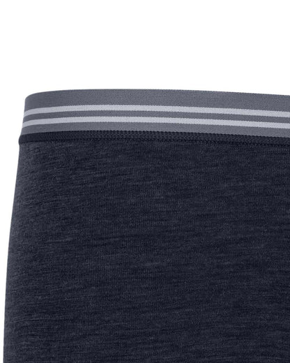 Navy Coloured Hoggs of Fife 100% Merino Wool Long Pants on white background #colour_navy