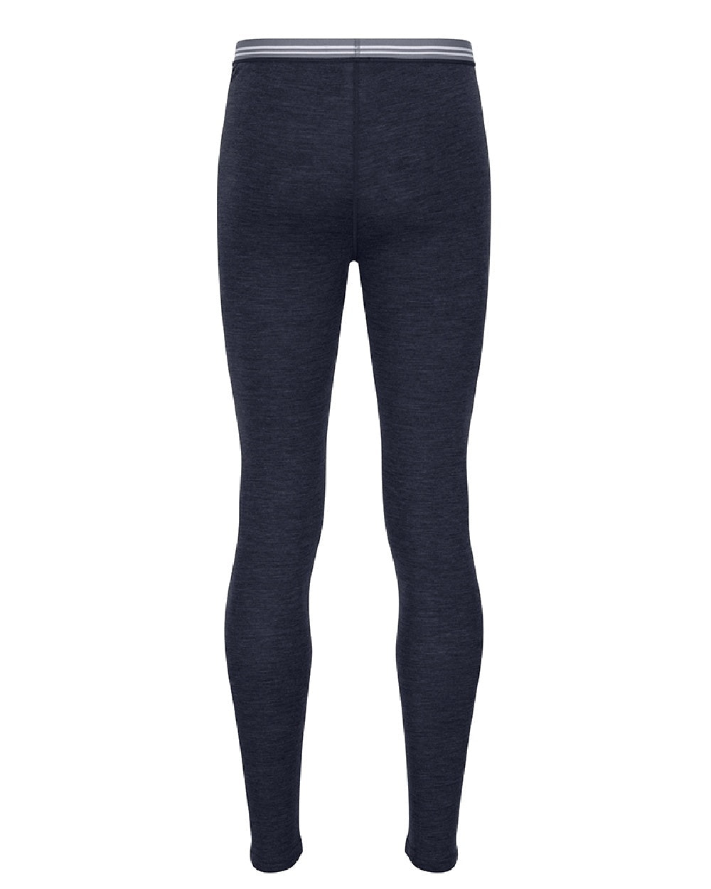 Navy Coloured Hoggs of Fife 100% Merino Wool Long Pants on white background #colour_navy