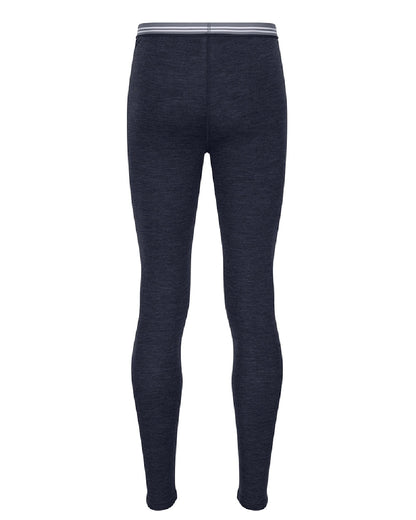Navy Coloured Hoggs of Fife 100% Merino Wool Long Pants on white background #colour_navy