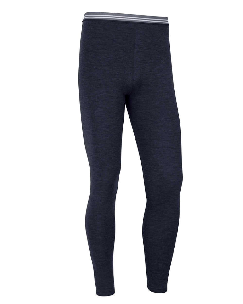 Navy Coloured Hoggs of Fife 100% Merino Wool Long Pants on white background #colour_navy