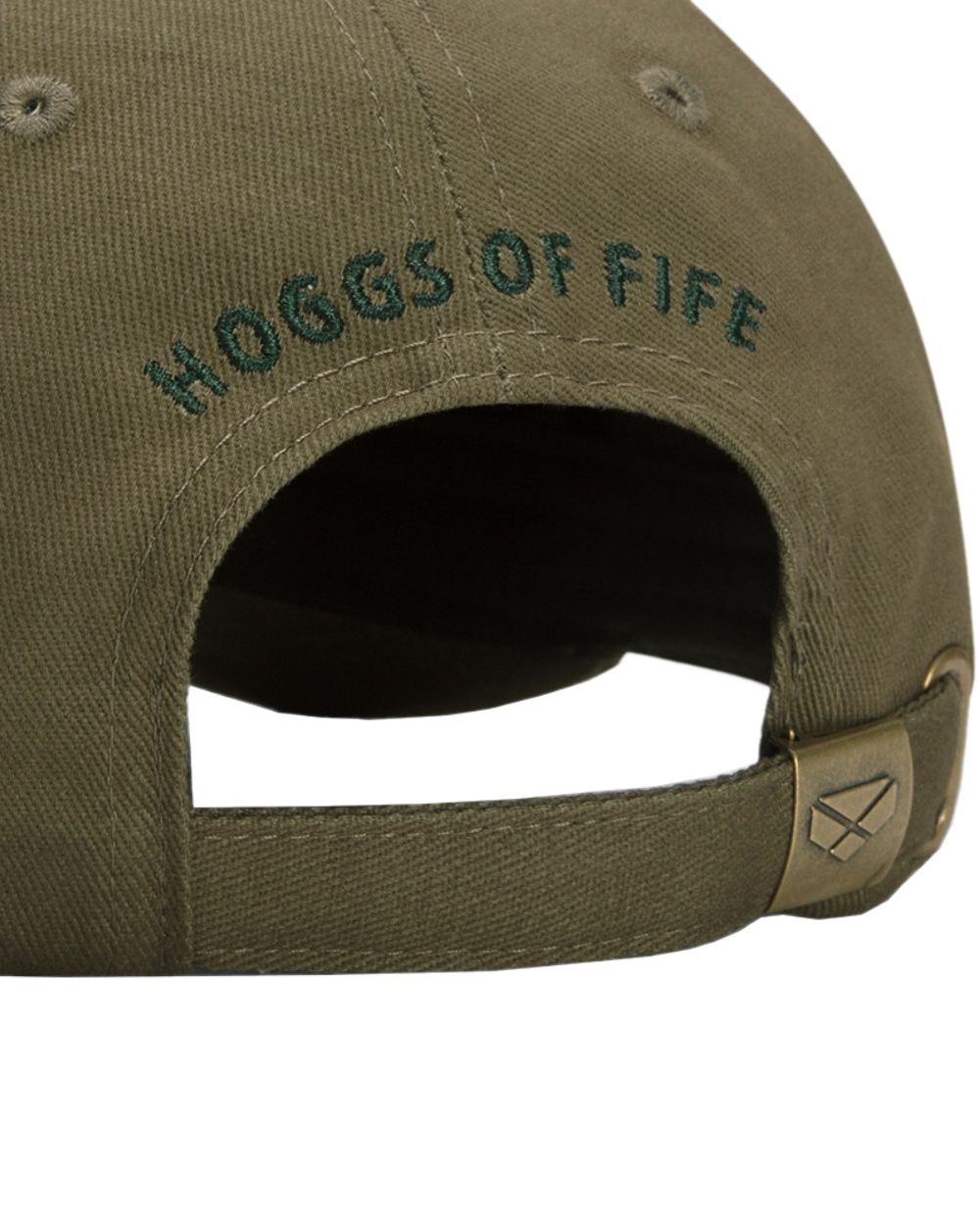 Olive Coloured Hoggs of Fife 1888 Baseball Cap on white background #colour_olive