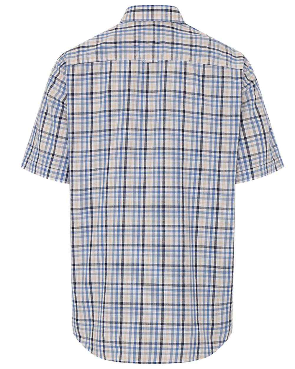 Blue Corn Coloured Hoggs of Fife Aberdour Short Sleeve Shirt on white background #colour_blue-corn