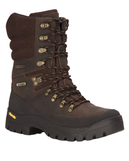 Brown Coloured Hoggs of Fife Aonach II 10 Inch Waterproof Field Boot on white background #colour_brown