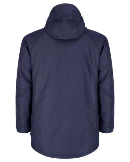 Navy Coloured Hoggs of Fife Argyll Waterproof Parka on white background #colour_navy