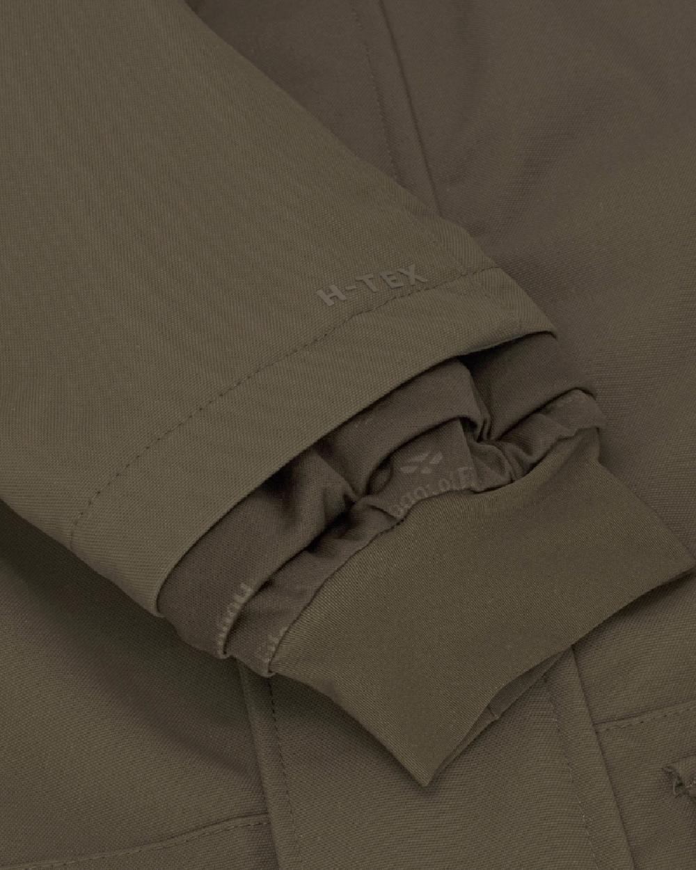 Green Coloured Hoggs of Fife Ballater Waterproof Field Jacket on white background #colour_green