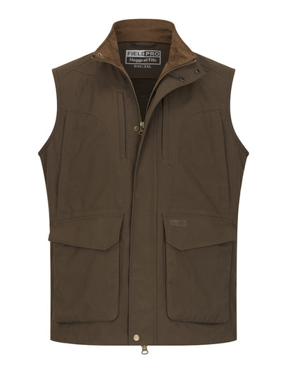 Green Coloured Hoggs of Fife Ballater Waterproof Field Waistcoat on white background #colour_green