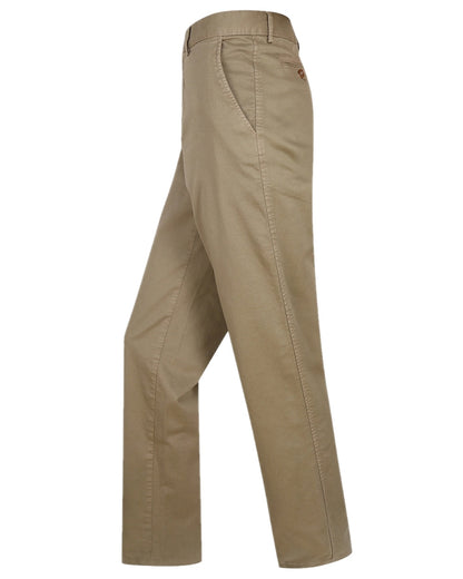Stone Coloured Hoggs of Fife Beauly Chino Trousers on white background #colour_stone