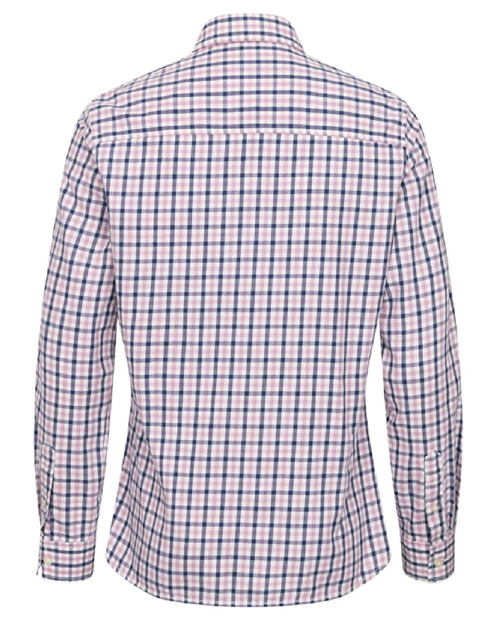 Navy Pink Coloured Hoggs of Fife Becky II Shirt on white background #colour_navy-pink