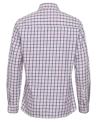 Navy Pink Coloured Hoggs of Fife Becky II Shirt on white background #colour_navy-pink