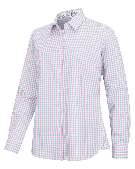 Seafoam Candy Coloured Hoggs of Fife Becky II Shirt on white background #colour_seafoam-candy