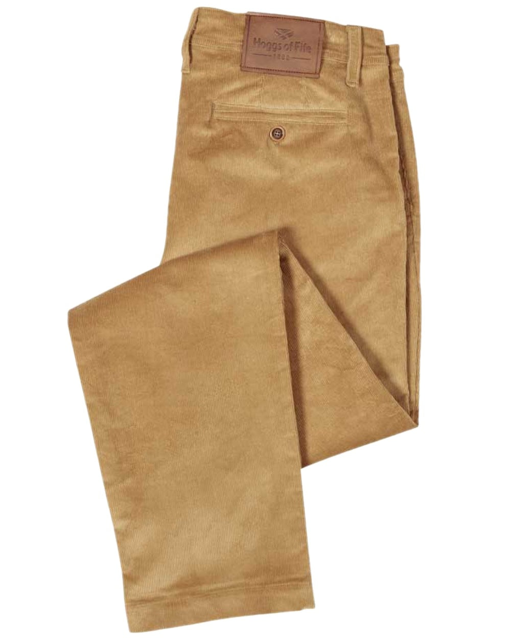 Harvest Coloured Hoggs of Fife Cairnie Comfort Stretch Cord Trousers on white background #colour_harvest