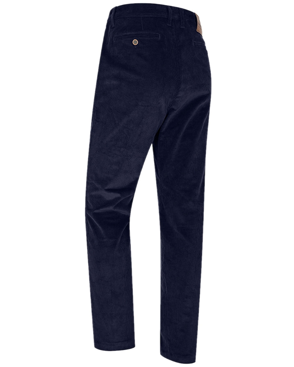Marine Coloured Hoggs of Fife Cairnie Comfort Stretch Cord Trousers on white background #colour_marine