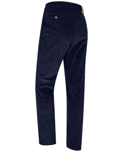Marine Coloured Hoggs of Fife Cairnie Comfort Stretch Cord Trousers on white background #colour_marine