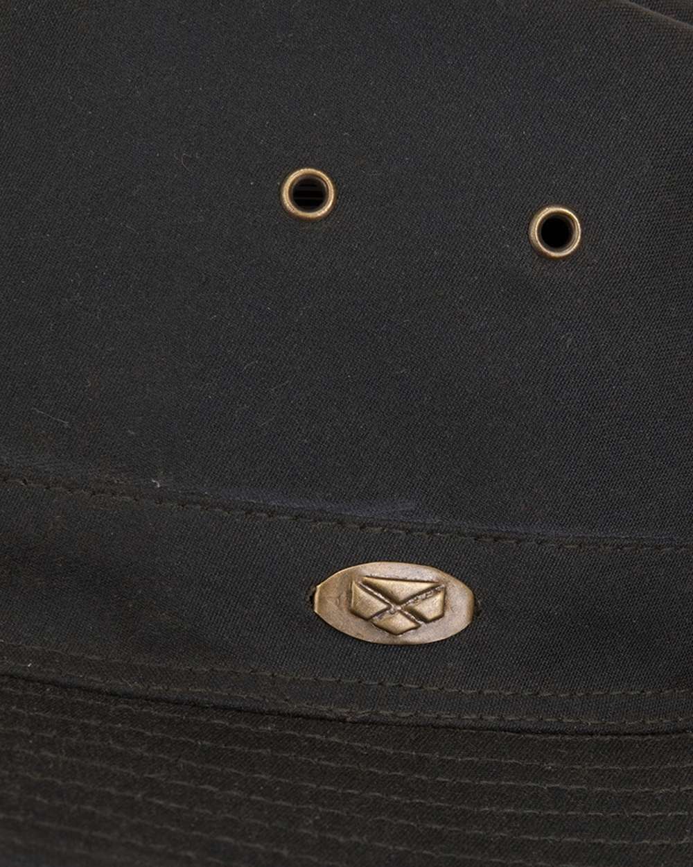 Antique Olive Coloured Hoggs of Fife Caledonia Waxed Hat on white background #colour_antique-olive