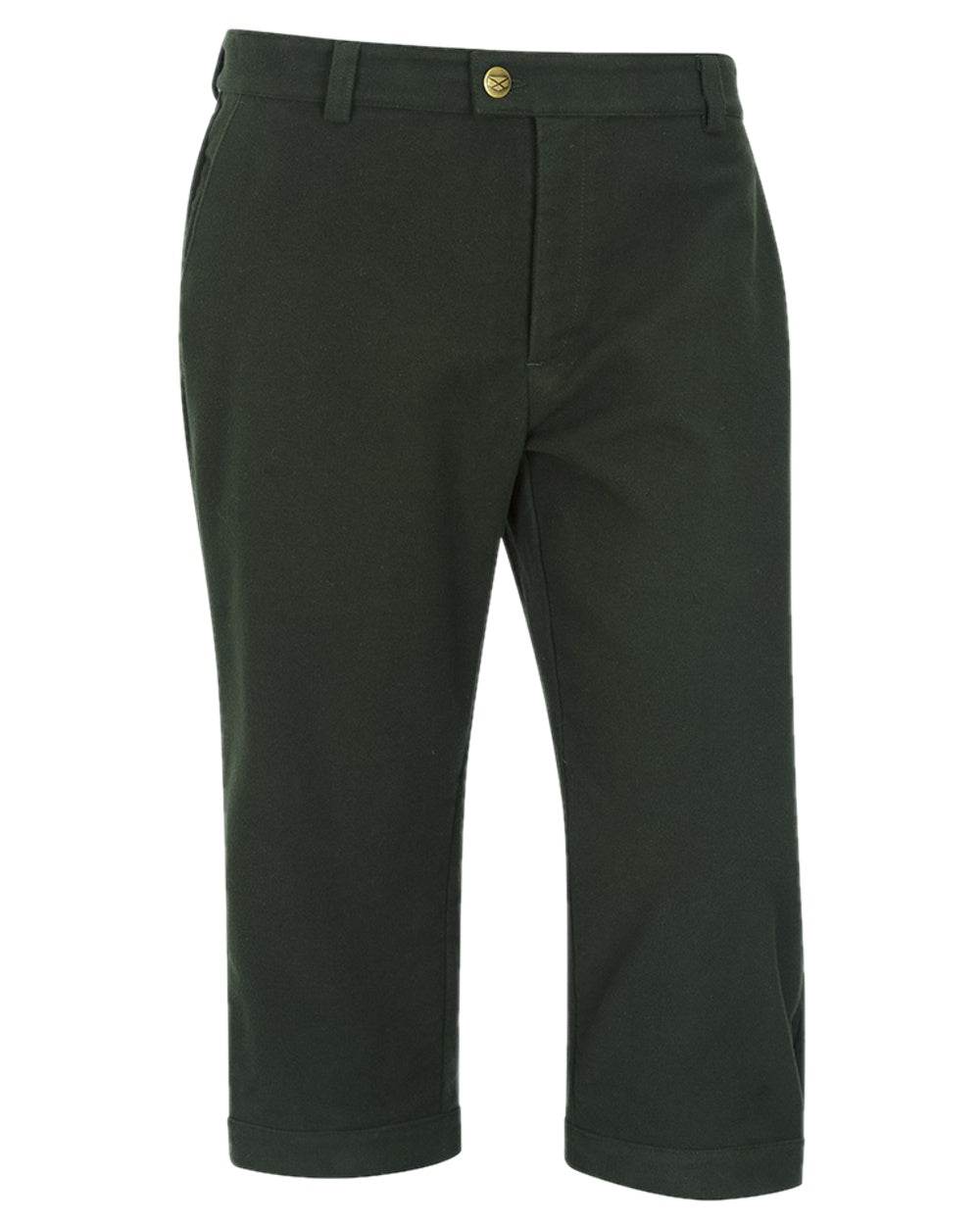 Olive Coloured Hoggs of Fife Carrick Moleskin Breeks on white background #colour_olive