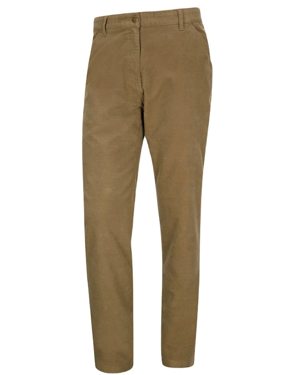 Dried Moss Coloured Hoggs of Fife Carrick Stretch Technical Moleskin Trousers on white background #colour_dried-moss