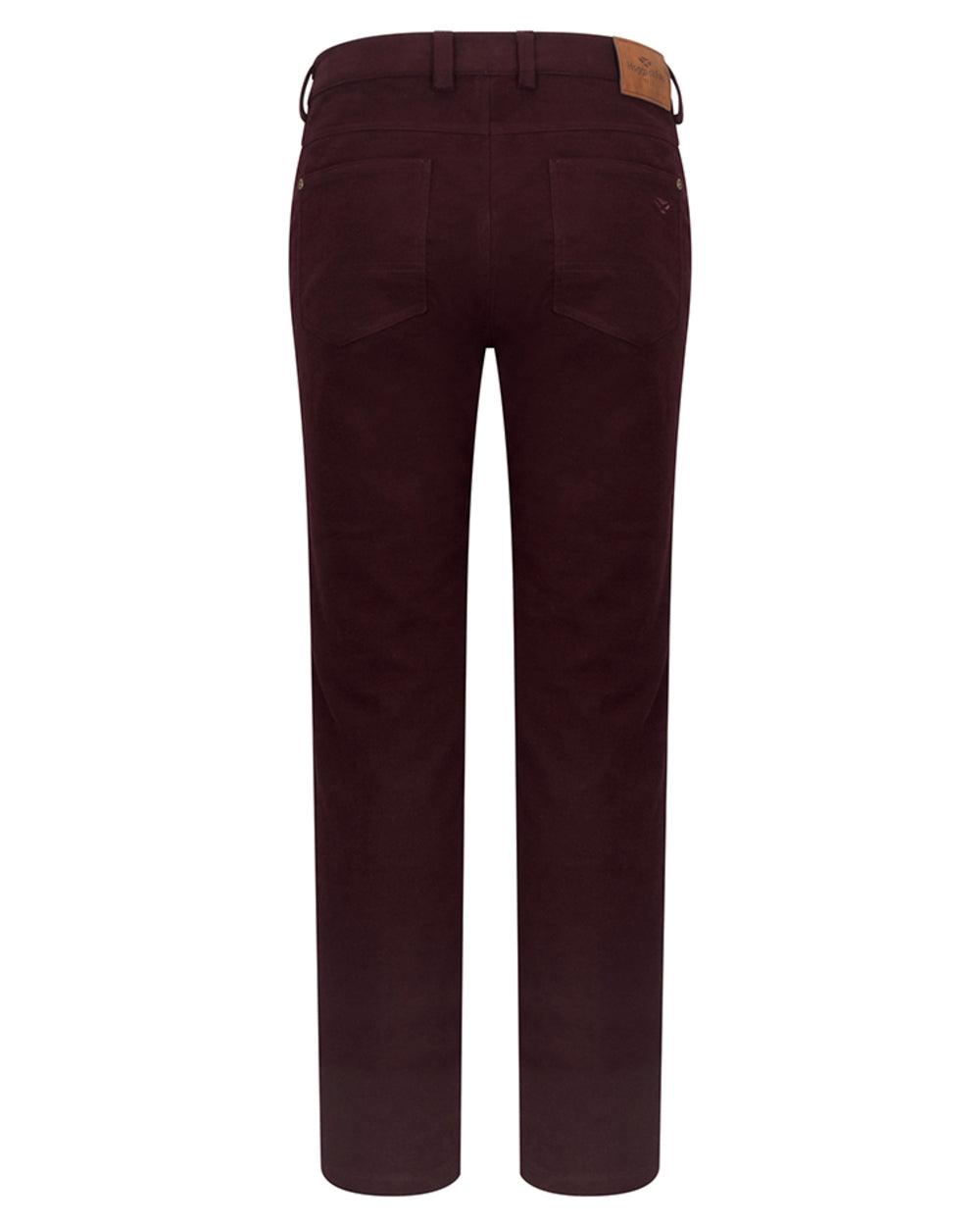 Malbec Coloured Hoggs of Fife Carrick Stretch Technical Moleskin Trousers on white background #colour_malbec