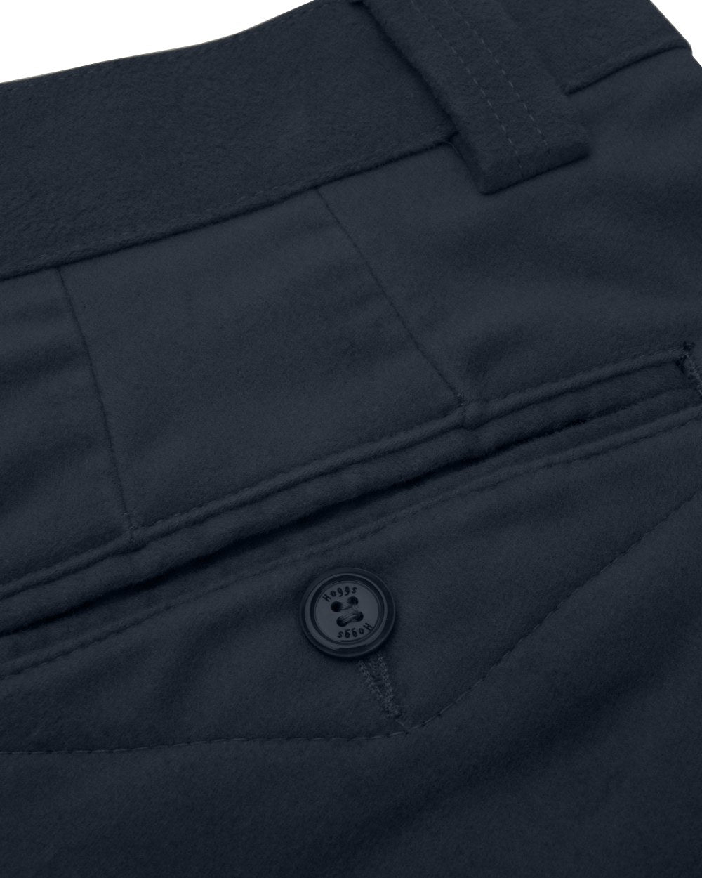 Navy Coloured Hoggs of Fife Carrick Stretch Technical Moleskin Trousers on white background #colour_navy