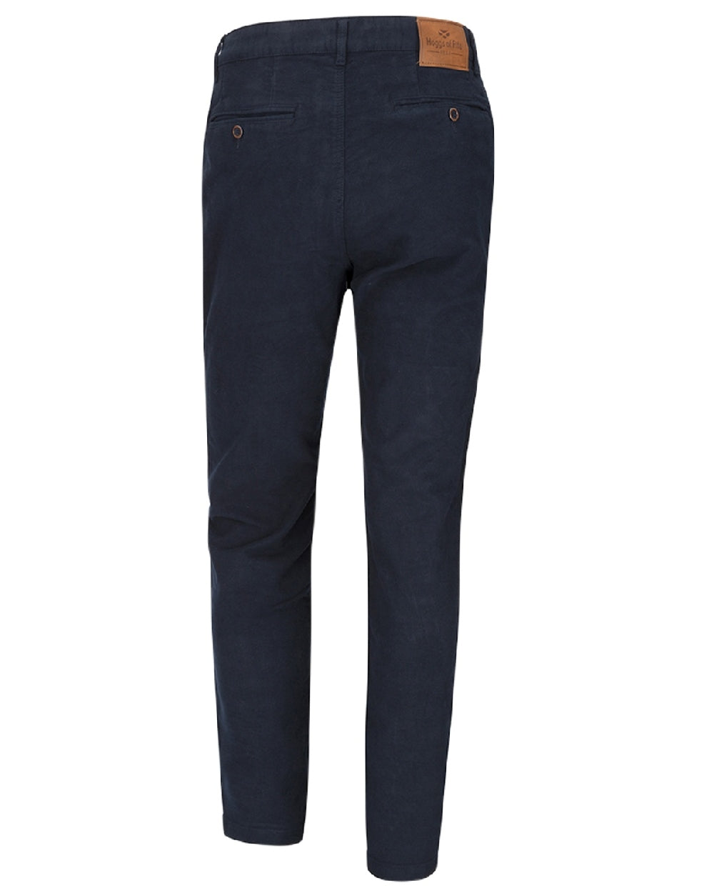 Navy Coloured Hoggs of Fife Carrick Stretch Technical Moleskin Trousers on white background #colour_navy