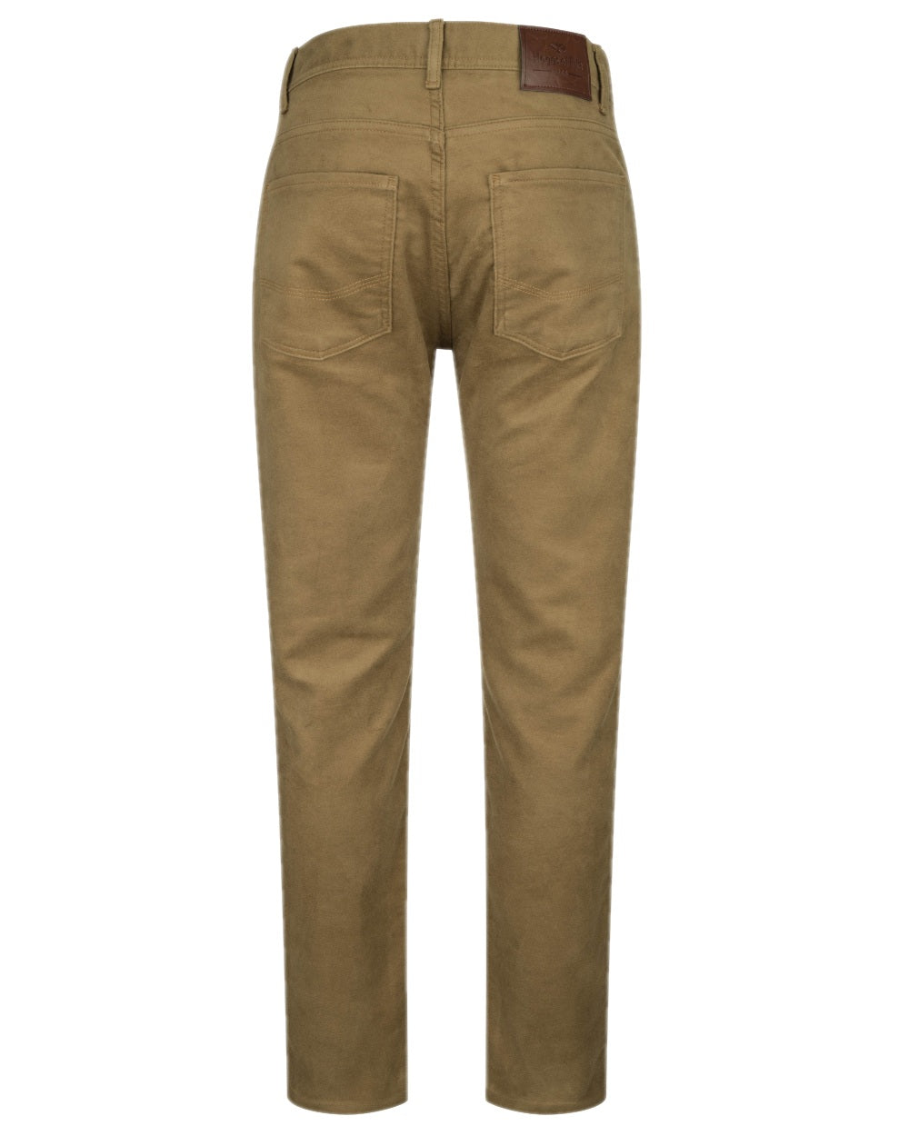 Dried Moss Coloured Hoggs of Fife Carrick Technical Stretch Moleskin Jeans on white background #colour_dried-moss
