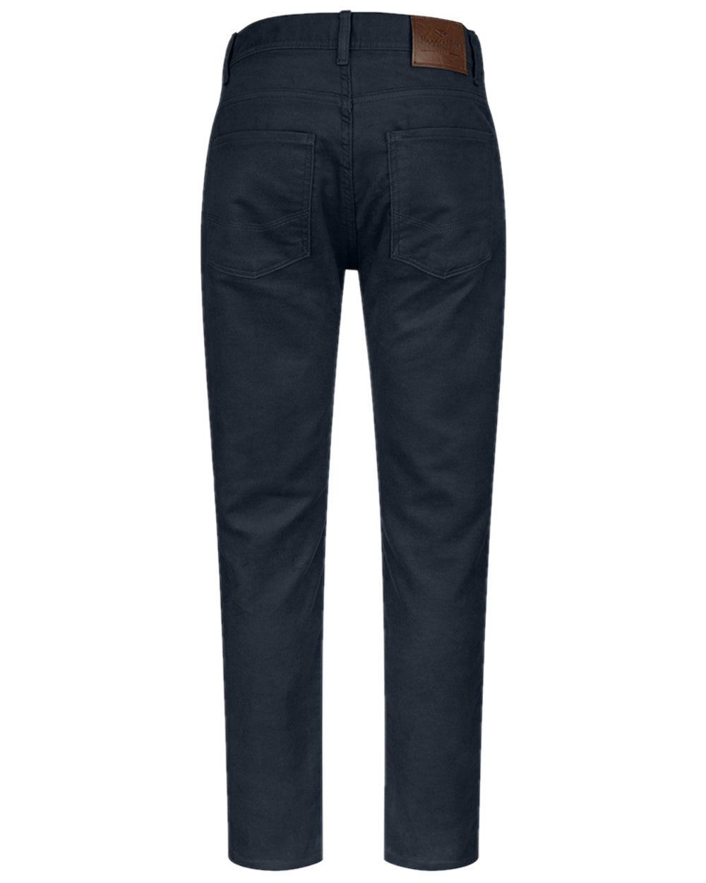 Navy Coloured Hoggs of Fife Carrick Technical Stretch Moleskin Jeans on white background #colour_navy