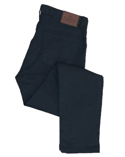 Navy Coloured Hoggs of Fife Carrick Technical Stretch Moleskin Jeans on white background #colour_navy