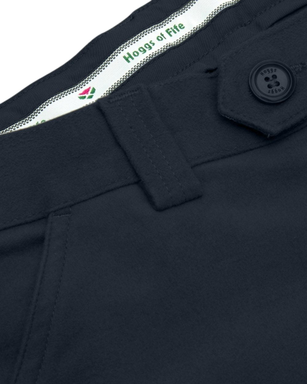 Navy Coloured Hoggs of Fife Carrick Technical Stretch Moleskin Jeans on white background #colour_navy