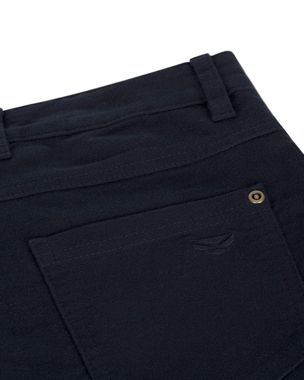Midnight Navy Coloured Hoggs of Fife Catrine Ladies Technical Stretch Moleskin Jeans on white background #colour_midnight-navy