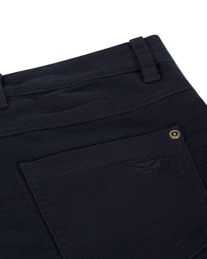 Midnight Navy Coloured Hoggs of Fife Catrine Ladies Technical Stretch Moleskin Jeans on white background #colour_midnight-navy