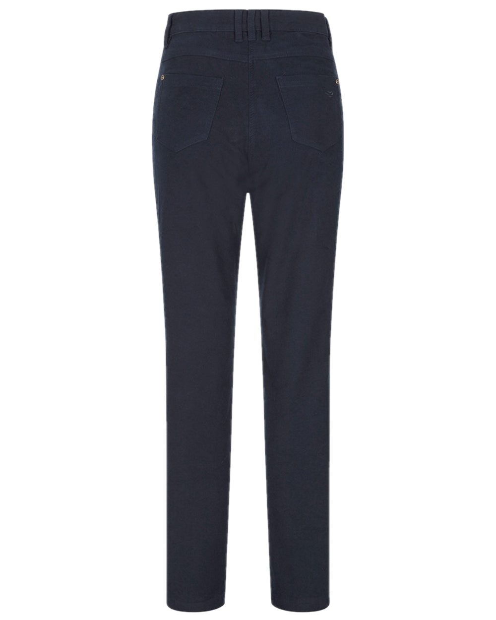 Midnight Navy Coloured Hoggs of Fife Catrine Ladies Technical Stretch Moleskin Jeans on white background #colour_midnight-navy