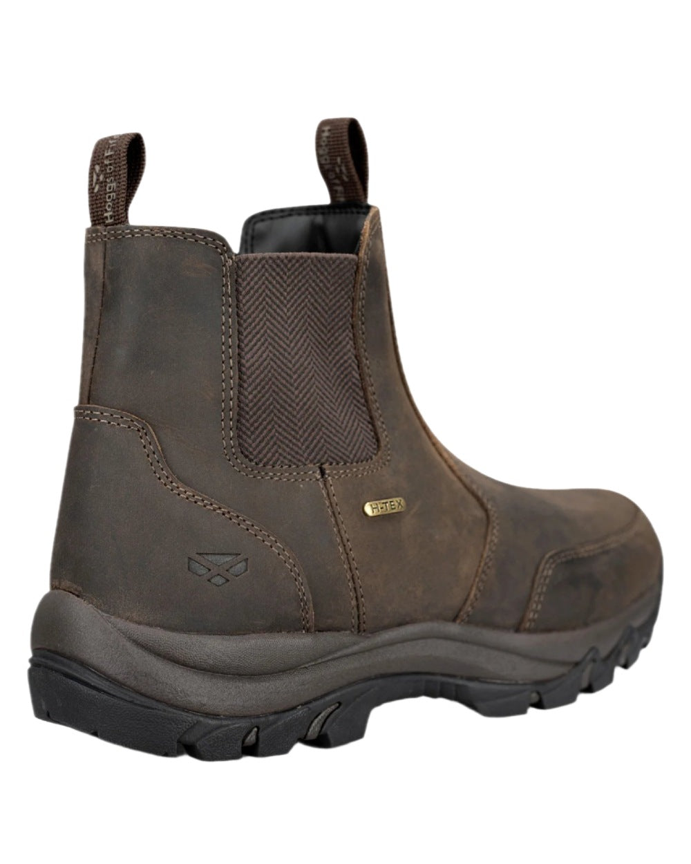 Waxy Brown Coloured Hoggs of Fife Creagan Waterproof H-Tex Dealer Boots on white background #colour_waxy-brown