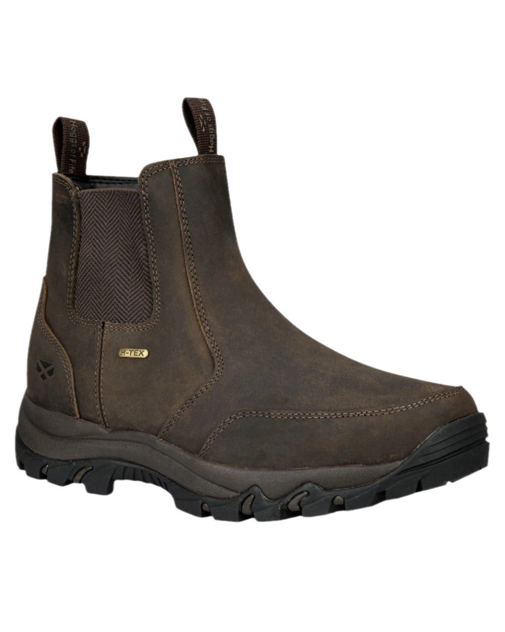 Waxy Brown Coloured Hoggs of Fife Creagan Waterproof H-Tex Dealer Boots on white background #colour_waxy-brown
