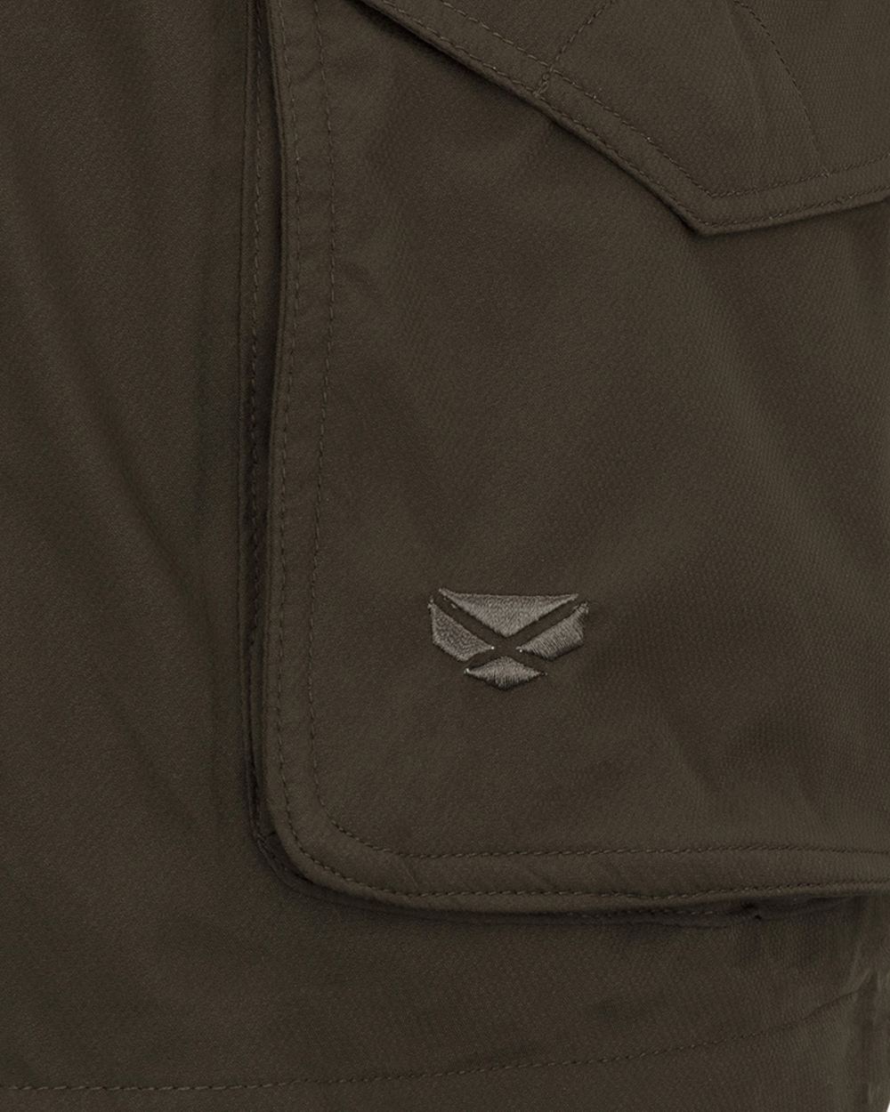 Fern Green coloured Hoggs of Fife Culloden Waterproof Field Jacket on white background #colour_fern-green