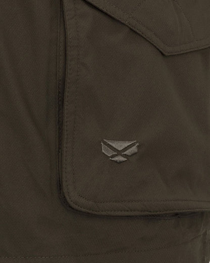 Fern Green coloured Hoggs of Fife Culloden Waterproof Field Jacket on white background #colour_fern-green