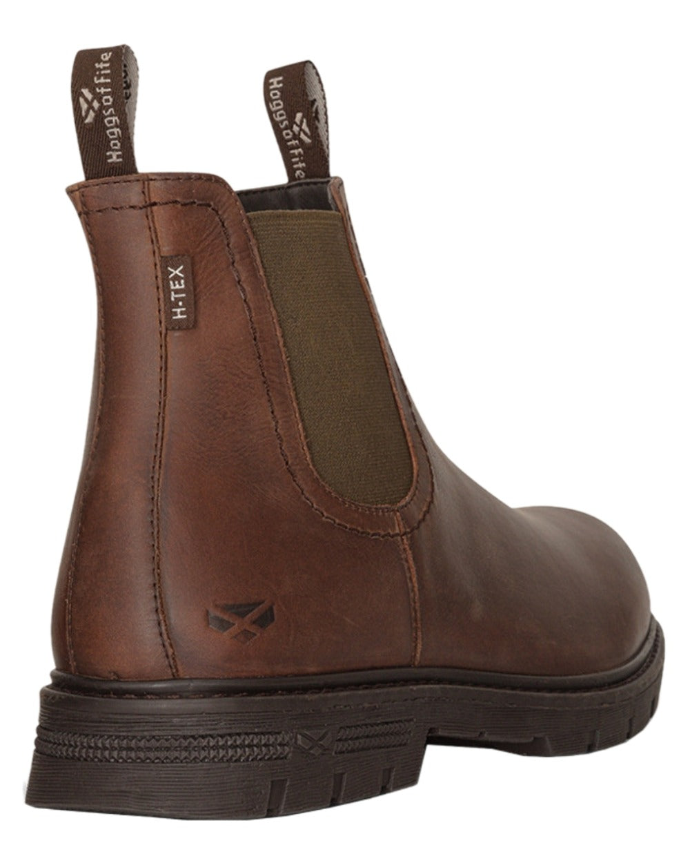 Dark Brown Coloured Hoggs of Fife Dalmeny Dealer Boots on white background #colour_dark-brown